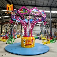 Manège à balançoires volantes rotatives de luxe en fibre de verre pour 12 personnes, idéal pour les parcs d'attractions familiaux - En promotion