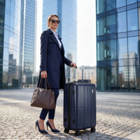 Ensemble de 4 valises rigides en ABS avec roulettes silencieuses en TPU, bagages légers à roulettes