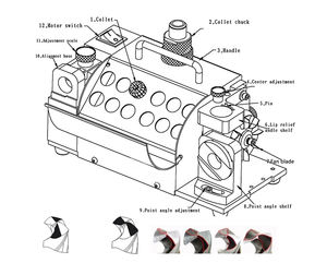 Amoladora automática de brocas de amplio rango Rectificadora de brocas de eneldo de rueda eléctrica universal - Product Image 6
