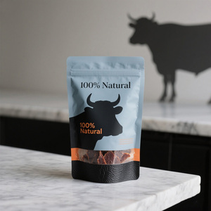 Sachets d'emballage alimentaire en plastique refermables pour bœuf séché avec fenêtre transparente - Product Image 2