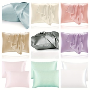 Hersteller Benutzer definierte Kissen bezug <span class=keywords><strong>Satin</strong></span> Kissen bezug Verschiedene Farben weiche Seide Kissen bezug mit Reiß verschluss - Product Image 5