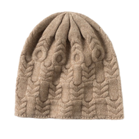 Bonnet en tricot torsadé pour homme, chaud, avec cache-oreilles, style écossais uni, décontracté, pour l'extérieur et les voyages