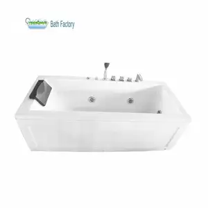 2 Skirt Side Acrylic Massage Self Cleaning Water Jet Bathtub with Spa Tub Controller