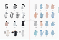 Recharge en verre rouge écologique de 1,0 L PP extérieur double paroi isolation sous vide thé thermos sous vide flacon cafetière