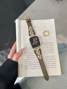 สายนาฬิกาหนังสุดหรู สายรัดข้อมืออัจฉริยะสำหรับ Apple Watch ขนาด 42 44 45 49 มม. - Product Image 2