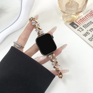 Pulsera de mujer para IWatch 9 8 7 6 5 4 <span class=keywords><strong>Se</strong></span> 40 44mm <span class=keywords><strong>Correa</strong></span> para <span class=keywords><strong>Apple</strong></span> <span class=keywords><strong>Watch</strong></span> Band 38 42mm 41 45mm Ultra 2 49mm joyería <span class=keywords><strong>correa</strong></span> de diamante - Product Image 2