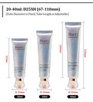 Tube cosmétique personnalisé D25 20ml-40ml ABL à long bec verseur pour sérum réparateur, correcteur et fond de teint avec capuchon acrylique