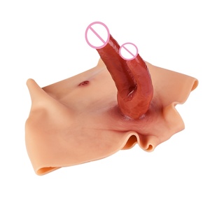 FAAK Silicone Double <b>Dildo</b> Pants for Women Vaginal Anal Plug Wearable Integrated Penis Pants for Lesbian Strapon Sex Toys - Product Image 6