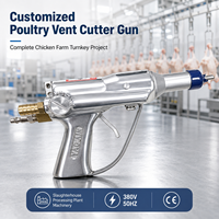 Projet clé en main de ferme de chicen complet personnalisé usine de transformation d'abattoir coupe-vent pistolet machines volaille 380V 50HZ CE