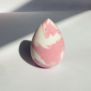 高级可定制大理石设计弹性美容海绵鸡蛋光滑化妆应用无缝混合化妆粉扑 - Product Image 3