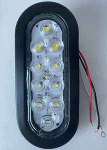 American <b>Truck</b> Double Sided Lamp Circular Oval Trailer Marker License Plate Side Tail Lights - Product Image 3