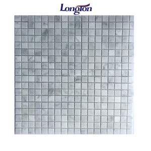 Mosaïque de carreaux de Carrare <span class=keywords><strong>italienne</strong></span> blanche petit <span class=keywords><strong>sol</strong></span> en marbre carré salle de <span class=keywords><strong>douche</strong></span> d'hôtel carreaux marbres - Product Image 1