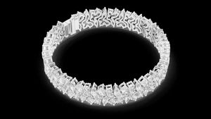 Luxury Marquise Cut Diamond Wide Bracelet Crafted <b>Rose</b> <b>Gold</b> Featuring Bold Sparkle Timeless Elegance Women's Classic Gift - Product Image 4