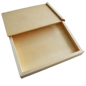 Petite boîte de rangement artisanale en bois OEM faite à la main boîte cadeau en bois naturel mat stratification bougie cadre photo autocollants boîte en bambou