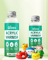 INTODIY Huile de peinture pour figurines en gypse, Huile fluide effet ours, Huile brillante à base d'eau, Agent de scellement anti-poussière et éclaircissant, Huile mate artisanale