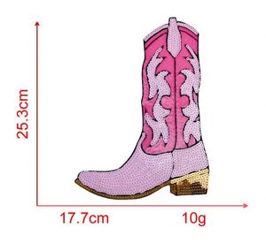 Factory Sale Kawaii Big Size Embroidery Iron on Eye Cherry Heart Boot Sequin Patch for Tshirt Hoodies - Product Image 5