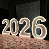 Articles de fête LED géant RVB néon chapiteau lettres lumière 3ft 4ft pour proposer mariage anniversaire fête diplômé événement nouvel an