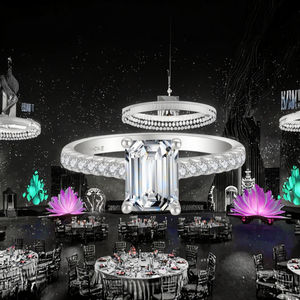 Anillo de Compromiso de Plata de Ley 925 con Circonita Cúbica con Corte Esmeralda y Micro Pavé Lateral para Mujer, Regalo de Lujo para Bodas y Fiestas - Product Image 3