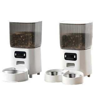 Distributore Automatico di Cibo per Animali Domestici da 5L con Doppia Ciotola, in Acciaio Inox di Grado Alimentare, Impermeabile IPX4, Ricaricabile, Controllo WiFi e APP, Ultra Silenzioso - Product Image 1