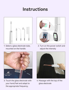 Dispositif professionnel de baguette d'électrode à haute fréquence pour l'élimination des rides d'acné - Product Image 5