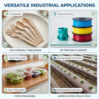 Hoogtransparante PLA FY804 harskorrels 100% zuivere biologisch afbreekbare polymelkzuur voor transparante plaat-extrusie en fruitbakken