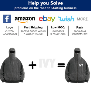 <span class=keywords><strong>Felpa</strong></span> da Uomo di Alta Qualità 100% Cotone French Terry 350g/m² con Cappuccio e Zip a Scomparsa Personalizzabile Modello <span class=keywords><strong>Oversize</strong></span> - Product Image 5