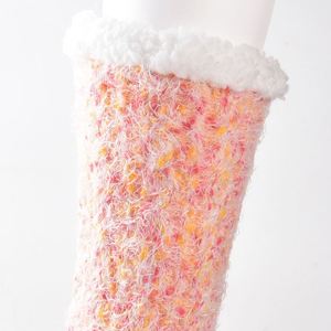 New Product breathable anti <span class=keywords><strong>slip</strong></span> customised pink girl women stocking boot soft cosy home knitter socks - Product Image 4