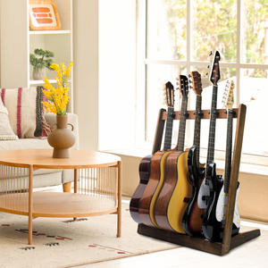 Supporto per chitarra in legno portatile da 5 Design pieghevole Multi-chitarra con Display multiplo per strumenti musicali per chitarra e basso - Product Image 5