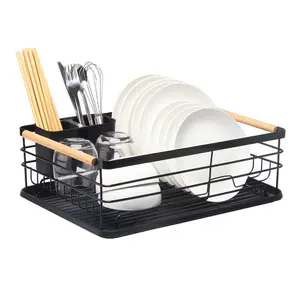 Wholesale Dish Drying Rack For Countertop Multipurpose Drying Rack For Kitchen Counter With Utensil Holder Rustproof Dish Rack