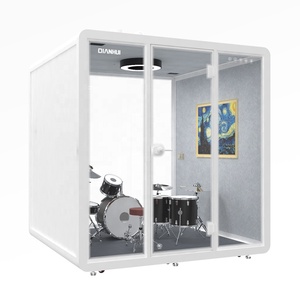 Prefabbricate mobili posto di lavoro del telefono booth tamburo booth per la pratica riunione pod suono deadener ufficio portatile pod intervista ufficio - Product Image 3