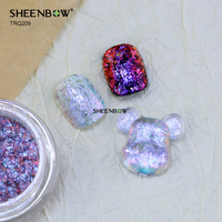 Pigment Multichrome de Qualité Cosmétique pour Ongles et Maquillage, Résistant aux Solvants, Transparent, à Changement de Couleur, Effet Opale Caméléon en Flocons