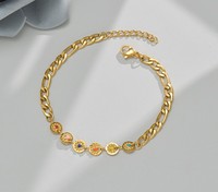 Bracelet double couche en acier inoxydable européen et américain, accessoires simples faits à la main, vente en gros pour filles