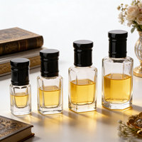 Emballage liquide transparent personnalisé de luxe vide, flacon d'huile essentielle en verre de 3 ml, 6 ml, 9 ml, 12 ml avec couvercle