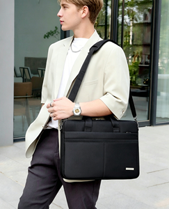 Bolso Minimalista para Portátil de <span class=keywords><strong>15</strong></span>.<span class=keywords><strong>6</strong></span> Pulgadas con Asa de Mano, Maletín para Computadora, Bolso de Hombro Individual para Hombres y Mujeres, para Negocios, Trabajo y Oficina - Product Image 4