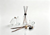 Flacon diffuseur en verre transparent rond de qualité supérieure 100ml 110ml 120ml 250ml – Contenant vide pour parfum d'ambiance et fragrance d'intérieur