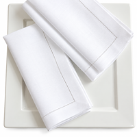 Serviettes de cocktail en lin OEM en gros, imprimées et brodées sur mesure pour mariages et dîners