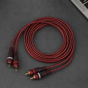 Cable de audio 2RCA de 1, 1.5 y 3 metros, color clarete, conector chapado en oro para tarjeta de sonido y mezclador - Product Image 3