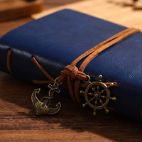 Carnet / agenda en cuir vintage de style nautique, idéal pour écrire, voyager et offrir en cadeau |   Mini carnet, carnet mignon, bloc-notes.