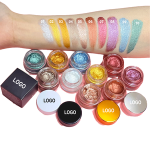 Private Label Waterproof Long-Lasting Metallic Shimmer Duochrome Liquid Glitter Multi-Color Mineral Eyeshadow Pigment for Light - Product Image 2