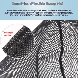 Geri Çekilebilir Çevre Dostu Geniş Gözenekli Akvaryum Balık Ağı Kalınlaştırılmış Paslanmaz Çelik Boru Kilitlenebilir Teleskopik Ağır Hizmet Tipi Balık İçin - Product Image 5