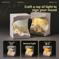 Coffret Cadeau Aromathérapie Montagnes Dorées au Lever du Soleil : Pierres Diffuseuses et Ornements Parfumés pour une Ambiance Sophistiquée dans la Chambre