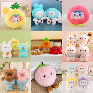 Jouets mignons en forme de pastèque, personnalisables ODM, super doux, en peluche longue, petite taille, animaux en peluche, coton PP, maille, anniversaire, anti-stress - Product Image 2