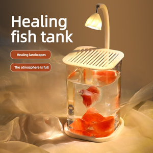 Pecera Súper Transparente Específica para Guppys - Popular Pecera Pequeña para Guppys - Pecera Rectangular Creativa para Plantas Acuáticas para Guppys - Product Image 5
