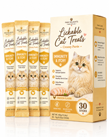 Friandises à lécher pour chats, soutien immunitaire, bien-être de la peau et du pelage, saveur poulet, purée crémeuse, nutrition quotidienne, marque privée OEM