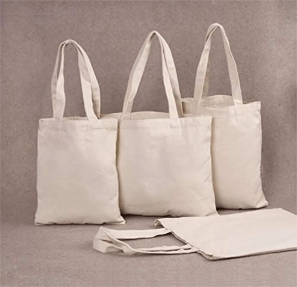 Venda quente de compras sacola de lona de algodão de grande capacidade com logotipo natural Eco Grocery