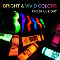 Peinture fluorescente UV pour le visage et le corps, maquillage néon, fournitures pour activités sociales, fête nocturne vibrante, carnaval d'Halloween effrayant