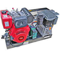 Compresseur d'air portable à essence YiBang 2,2 kW 6,5 CV 250 L/min 8 bars, réservoir de 60 L, refroidissement par piston, travaux de construction