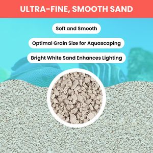 Sable d'aquarium blanc Aragonite - Substrat naturel pour aquariums de tétra, sable d'aquarium tamponnant le pH, 50L, utilisation en extérieur - Product Image 5