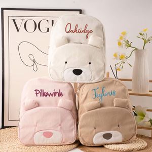 Sac à dos personnalisé en velours côtelé pour garçons et filles, avec nom brodé, pour tout-petits - Product Image 1