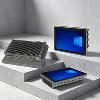 Panel Pc Industri DDR4 I5-10310U I7-10510U Linux/Windows Monitor Layar Sentuh Tanpa Kipas Output HDMI 2COM 12 "1024*768 Panel Lcd